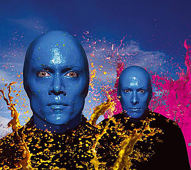 The Blue Man Group will perform tomorrow night at the K-Rock Centre.