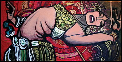 Harem Girls and Belly Dancers is a series of paintings that asks questions about issues of gender
