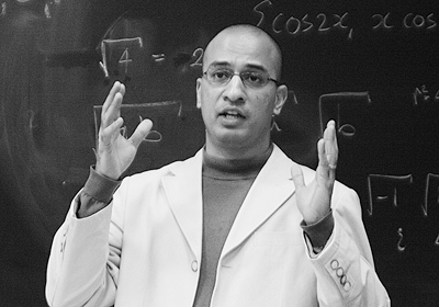 Lawyer Khurrum Awan speaks to a crowd of about 30 in Biosciences Complex on Wednesday.
