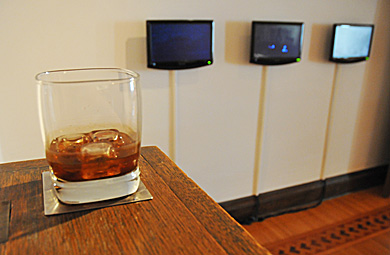 A strong glass of spirits accompanies the digitized world of Michael Davidge.