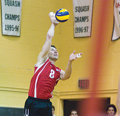 Former Gael Adam Simac visited his alma mater along with the Canadian men’s volleyball team to play Australia last week.
