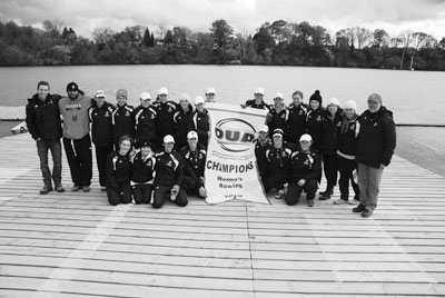 The women’s rowing team win the 2010 OUA Championship in St. Catherine’s.