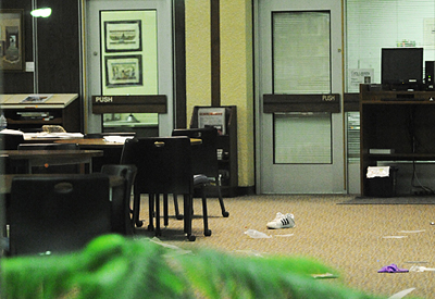 The Education Library in Duncan McArthur Hall was evacuated following the incident at approximately 7:30 p.m. last night.