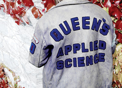 Jacket patches are commonly sewn onto Queen’s Faculty Jackets.