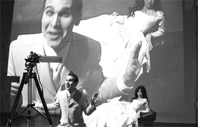 Experimental set design maximizes theatrical impact in Variations on X and why we float