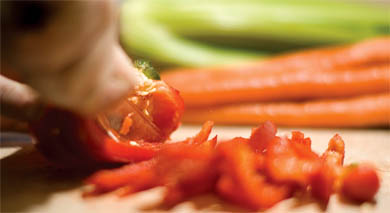 Buying fresh vegetables