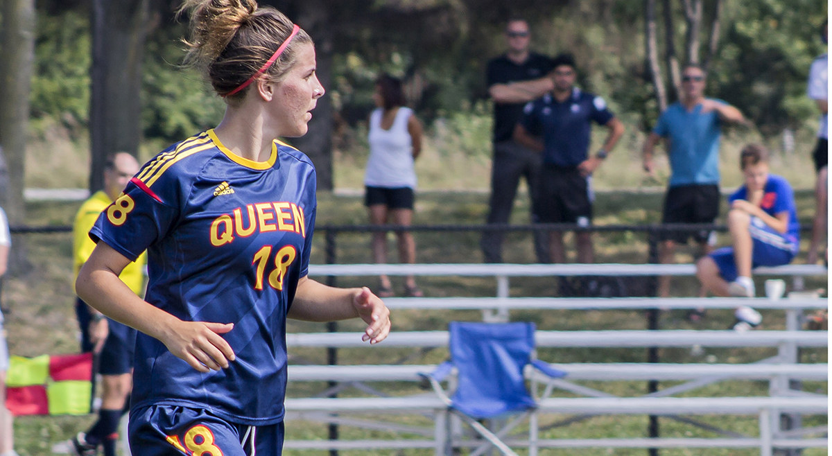 Micah Vermeer scored one of the Gaels' three goals in the win against Trent.