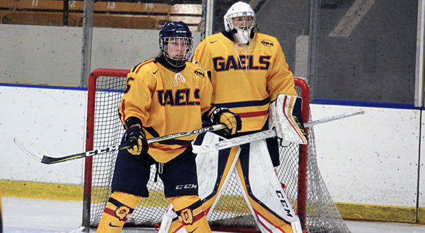 Goaltender Makenzy Arsenault is currently Queen’s starting goalie while Stephanie Pascal recovers from an injury.