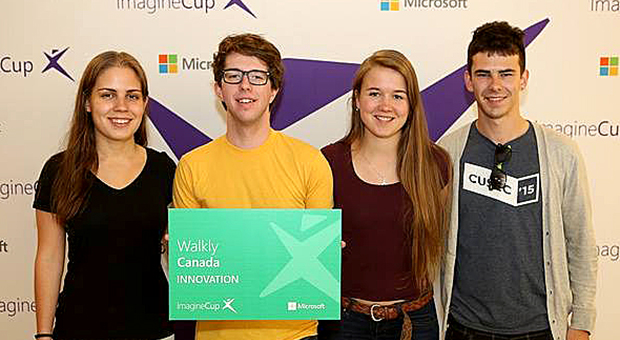 The Walkly team at The Microsoft Imagine Cup — Julie Lycklama