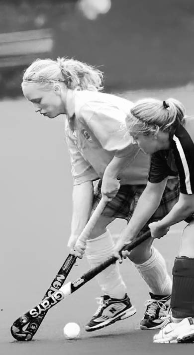 Women’s field hockey plays the Western Mustangs during the 2005 season.
