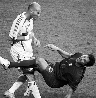 Zinedine Zidane's moment of fury tarnished his last World Cup game.