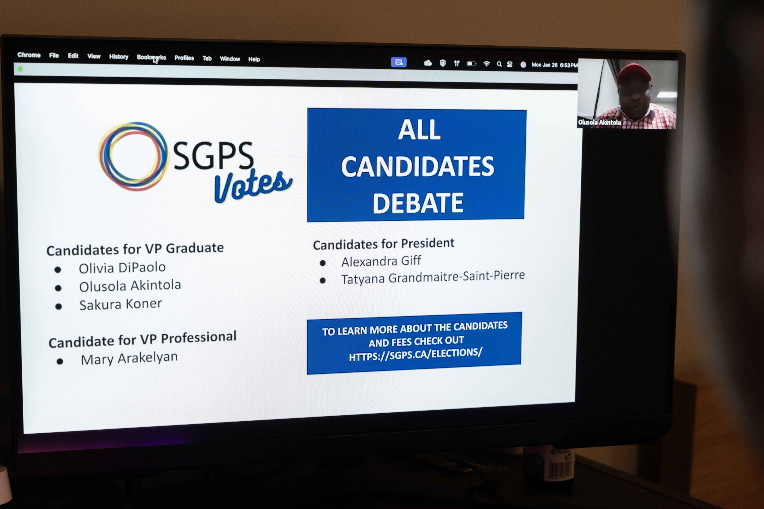 SGPS executive candidates’ debate ahead of election